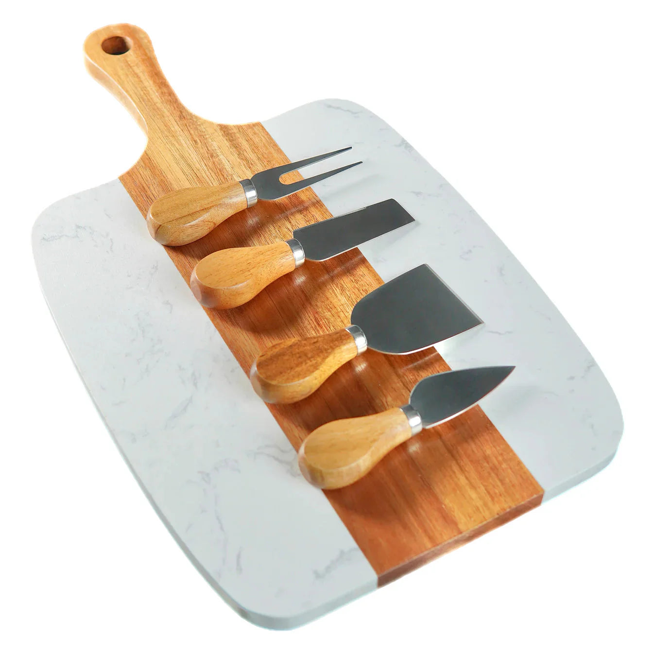 Marble/Wood Charcuterie Board - 5 piece