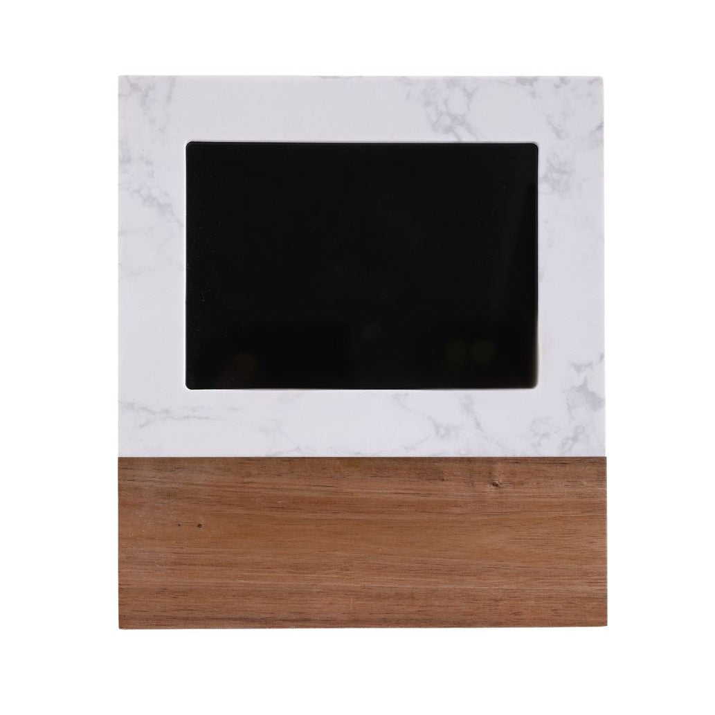 Premium Picture Frame – Marble & Acacia Wood