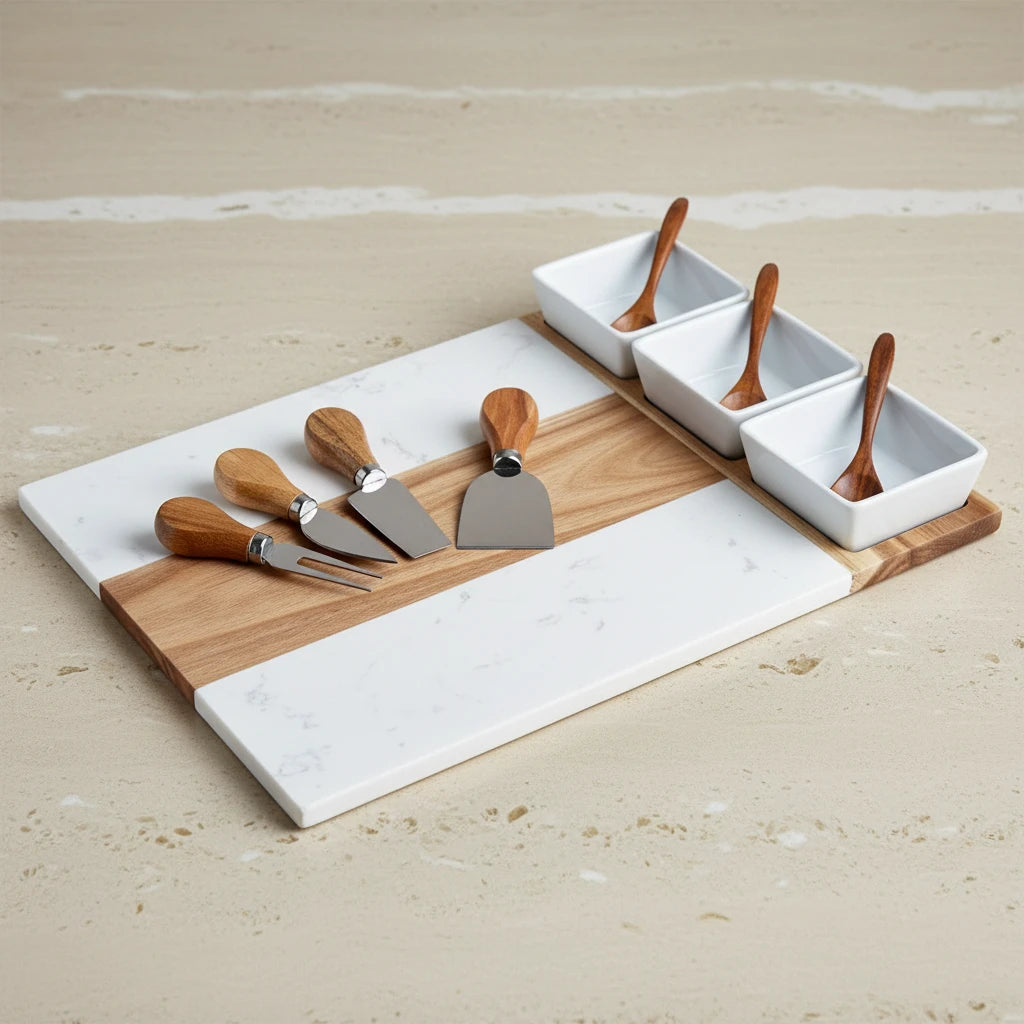 Marble Charcuterie Board - 11 piece