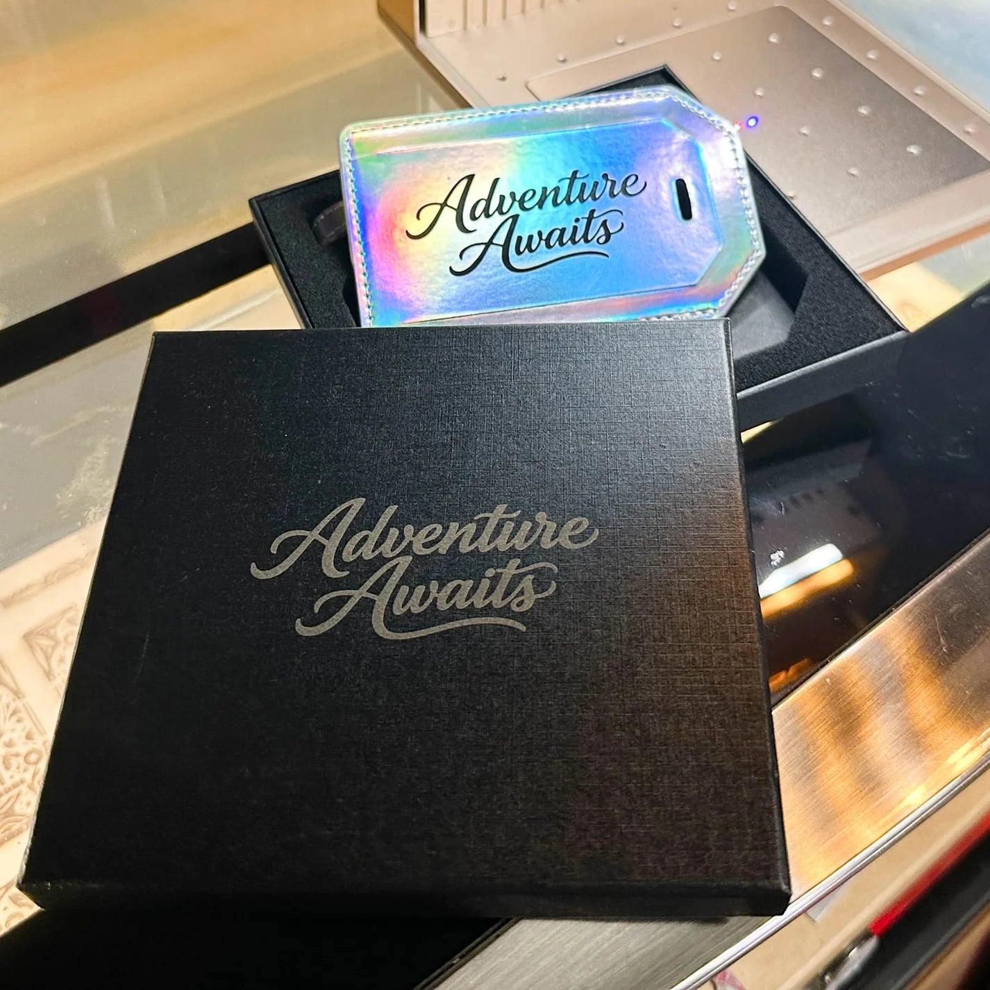 Luggage leatherette tag