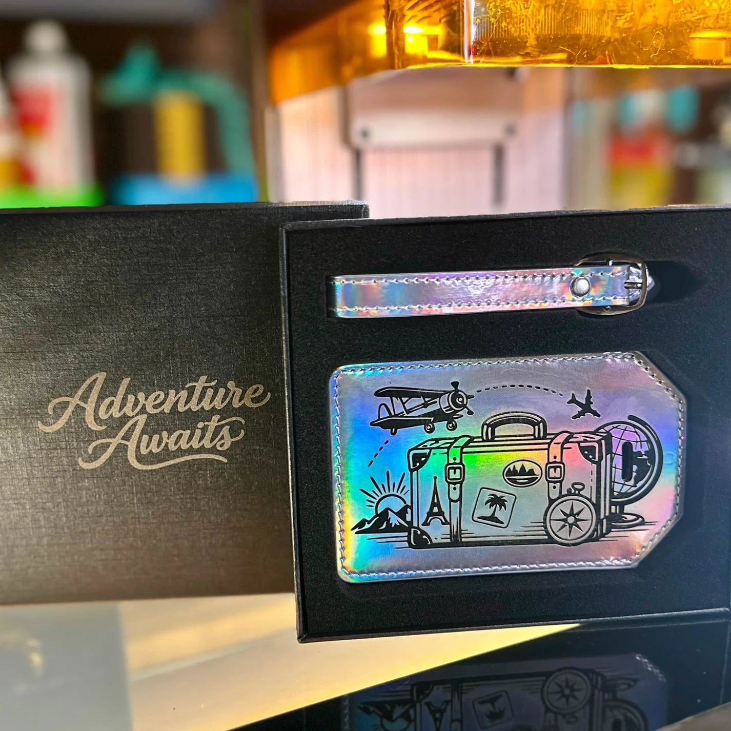 Luggage leatherette tag