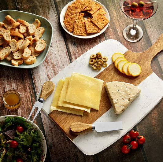 Marble/Wood Charcuterie Board - 5 piece